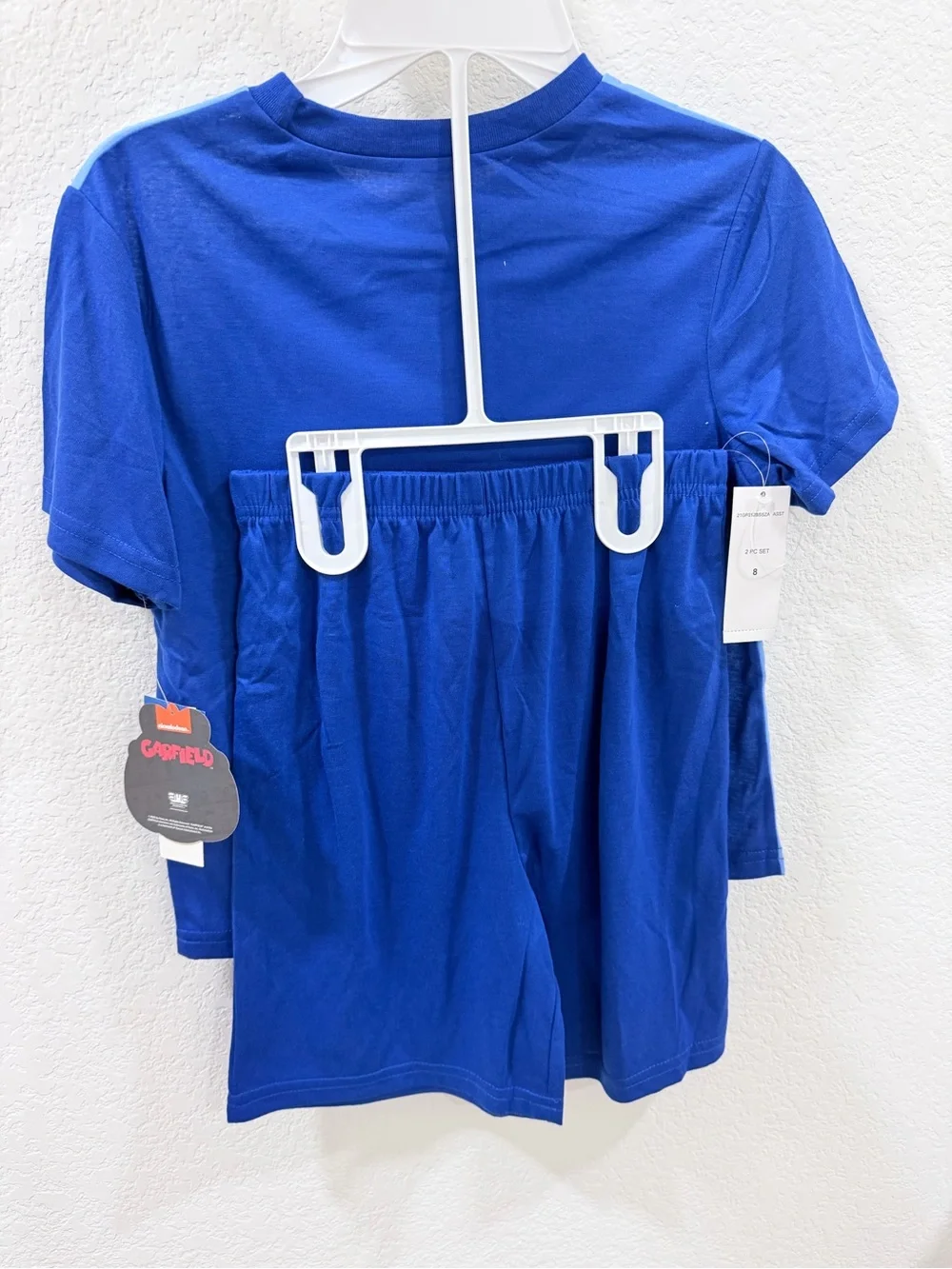 Garfield Expressions Light Blue & Royal Blue Kids Pajama Set